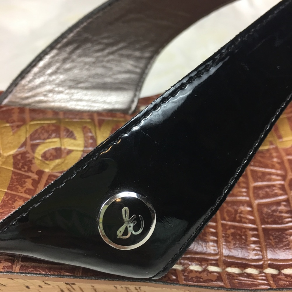 Sam Edelman Romy cork wedge thong sandals size 9 - Picture 7 of 8